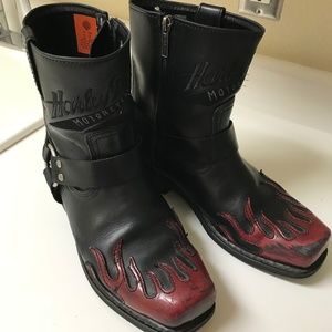 flame motorcycle boots
